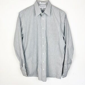 Vintage Burberrys of London Button Down Shirt Stripe size 15 1/2 - 34